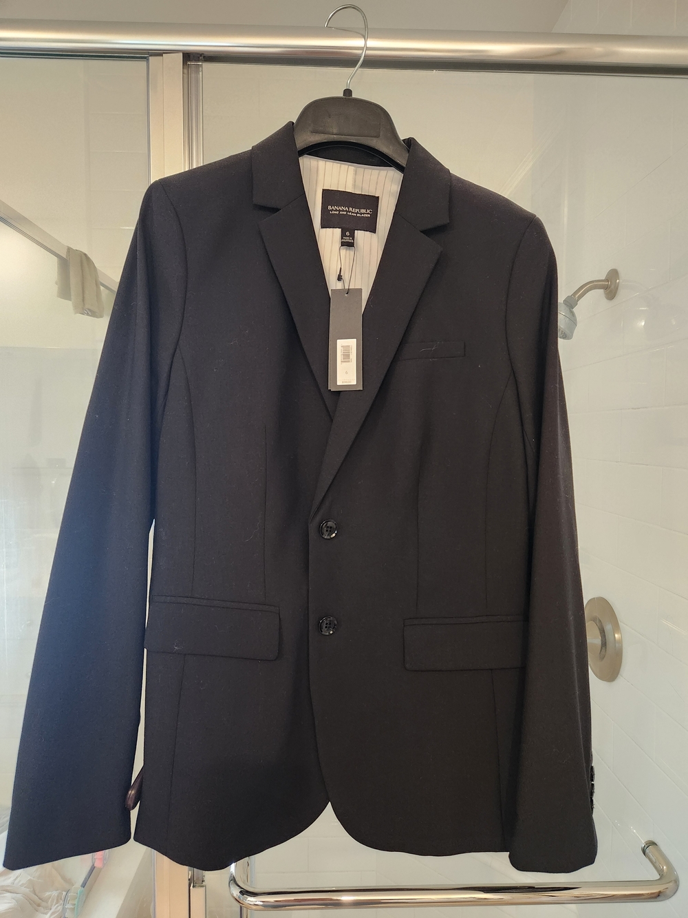 Banana Republic Women's Black Two-Button Blazer
